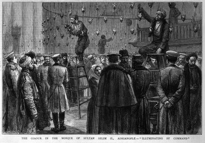 Der Giaour in der Moschee von Sultan Selim II., Adrianopel: 